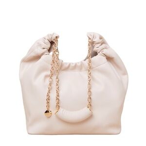 Elegant Lulus Gold Chain Chic Cream Women's Bag